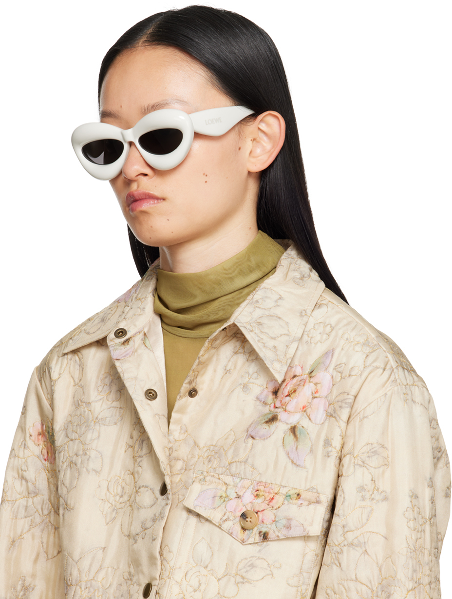 LOEWE EYEWEAR Inflated cat-eye acetate sunglasses