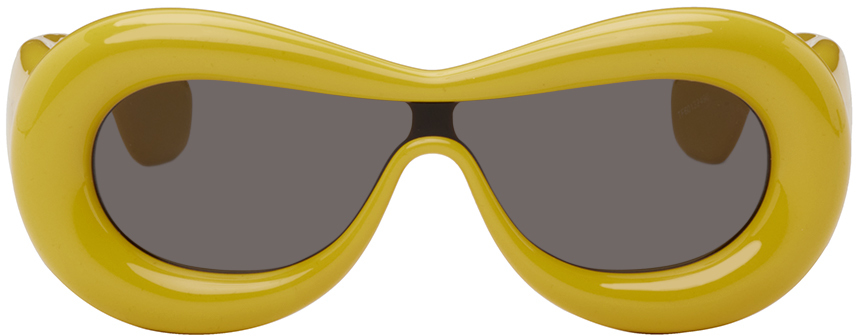 Loewe Yellow Inflated Sunglasses Ssense Uk 