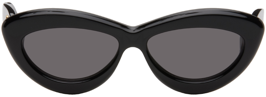 Loewe Lw40096i 01a Cat Eye Sunglasses In Black,smoke