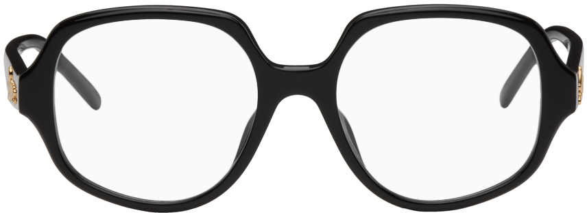 Shop Loewe Black Round Glasses In Shiny Black