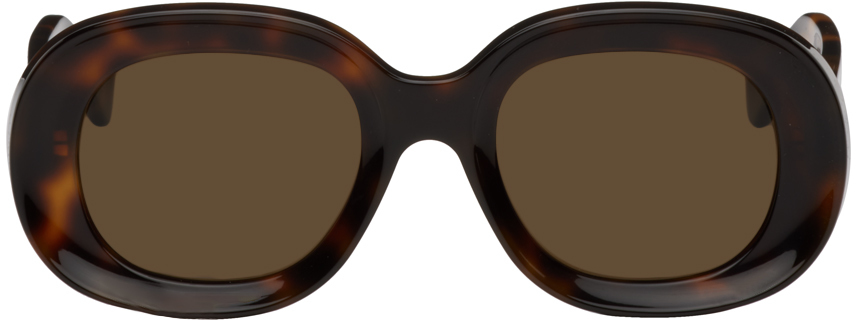 Tortoise shell hot sale oval sunglasses