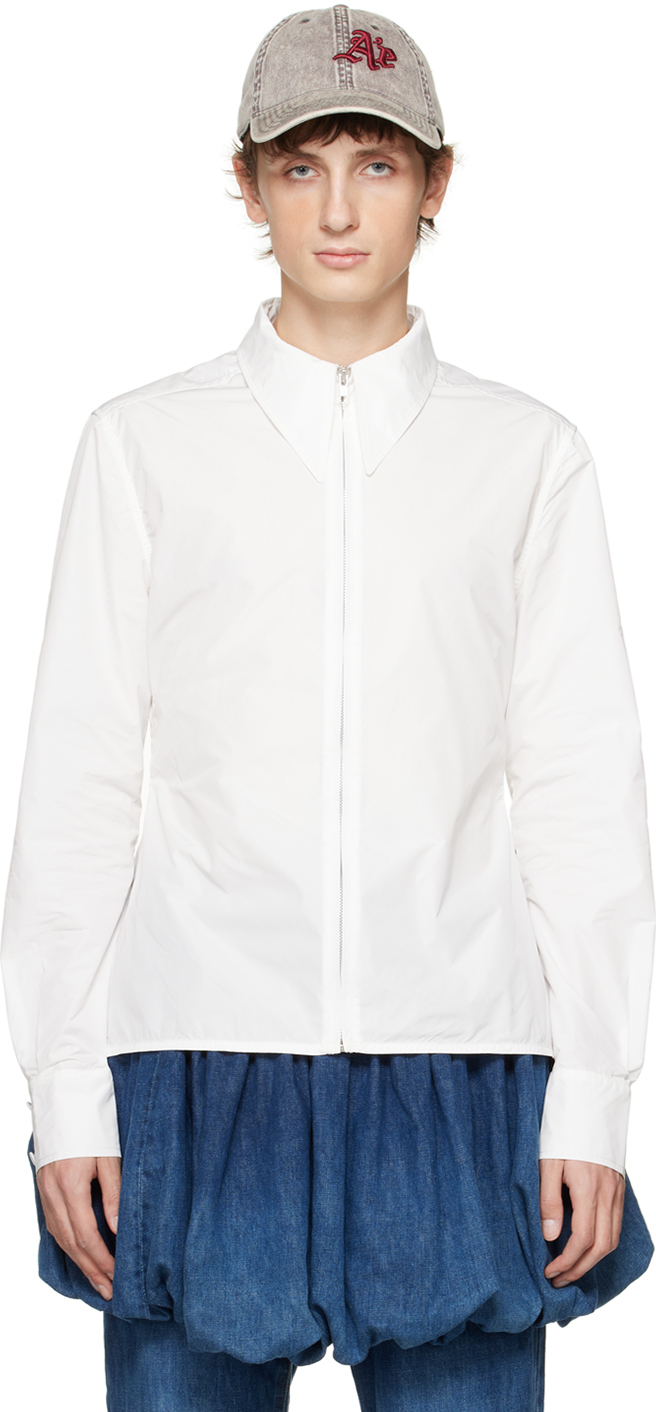 White Peplum Shirt
