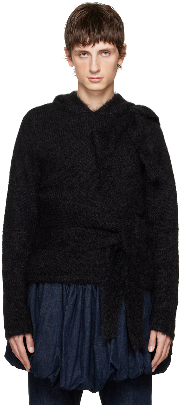 【完売】  Black Tied Hoodie by AARON ESH on Sale トップス