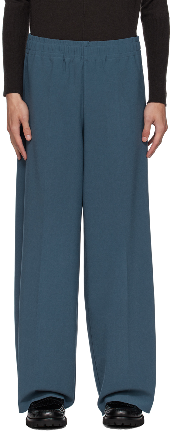 Birrot Blue Drawstring Trousers