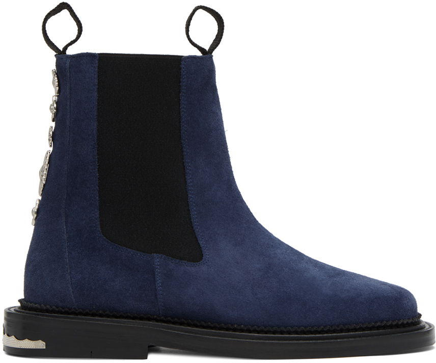 Blue Hardware Chelsea Boots