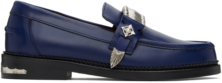 Blue Hardware Loafers
