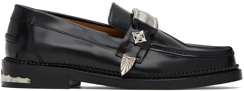 Black Hardware Loafers by Toga Virilis on Sale