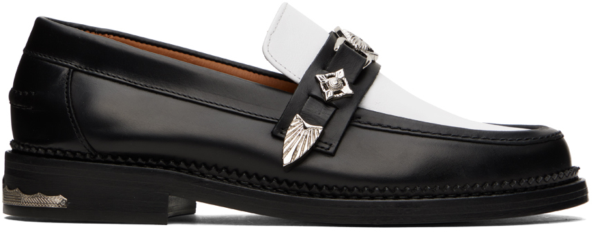 SSENSE Exclusive Black & White Hard Loafers