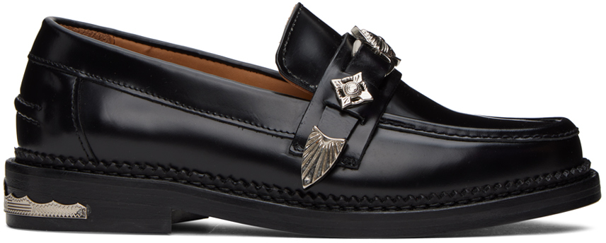 Toga Virilis: Black Polished Loafers | SSENSE