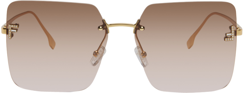 Fendi Gold First Sunglasses In 5930t