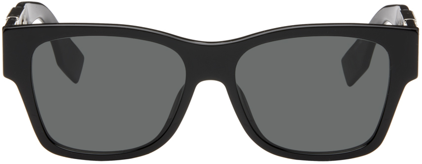 Fendi Black Crystal-cut Sunglasses In 5401a