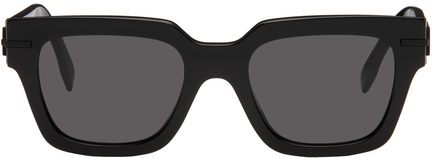 Fendi Black Square Sunglasses In 5101a