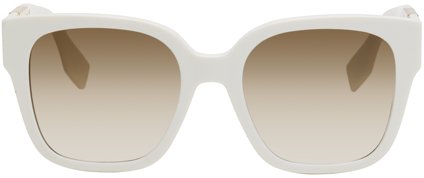 Fendi White O'lock Sunglasses In 5425f