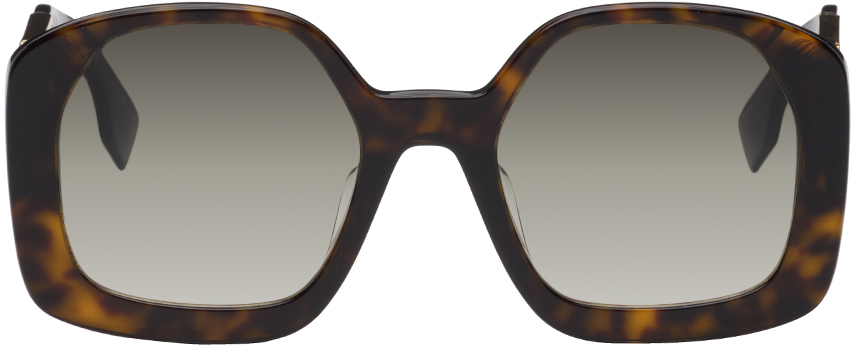 Fendi Tortoiseshell O'lock Sunglasses In 5452f