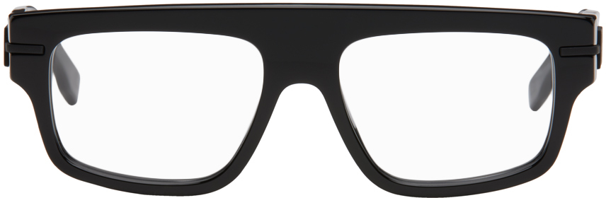 Shop Fendi Black Graphy Glasses In Shiny Black