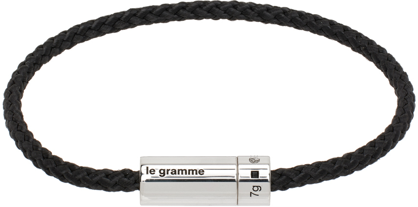 Black 'Le 7g' Nato Cable Bracelet