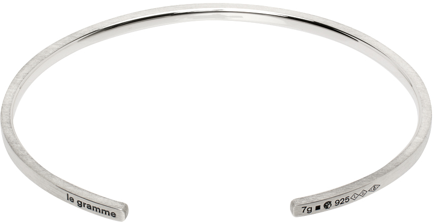 Silver 'Le 7g' Ribbon Bracelet