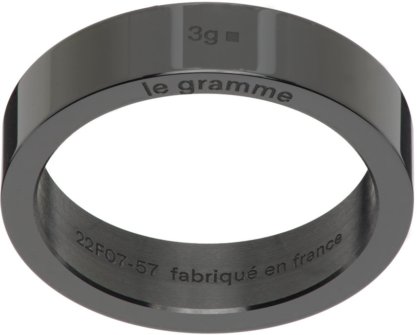 Black 'Le 3 Grammes' Ribbon Ring