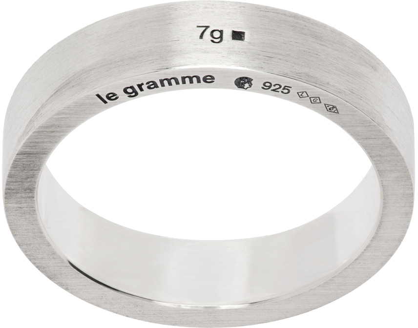 Silver 'La 7g' Ribbon Ring