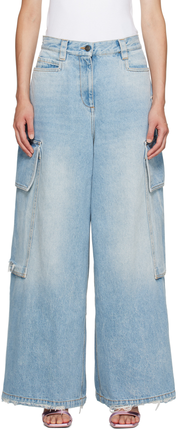 Palm Angels Sunrise Panelled wide-leg Jeans - Farfetch