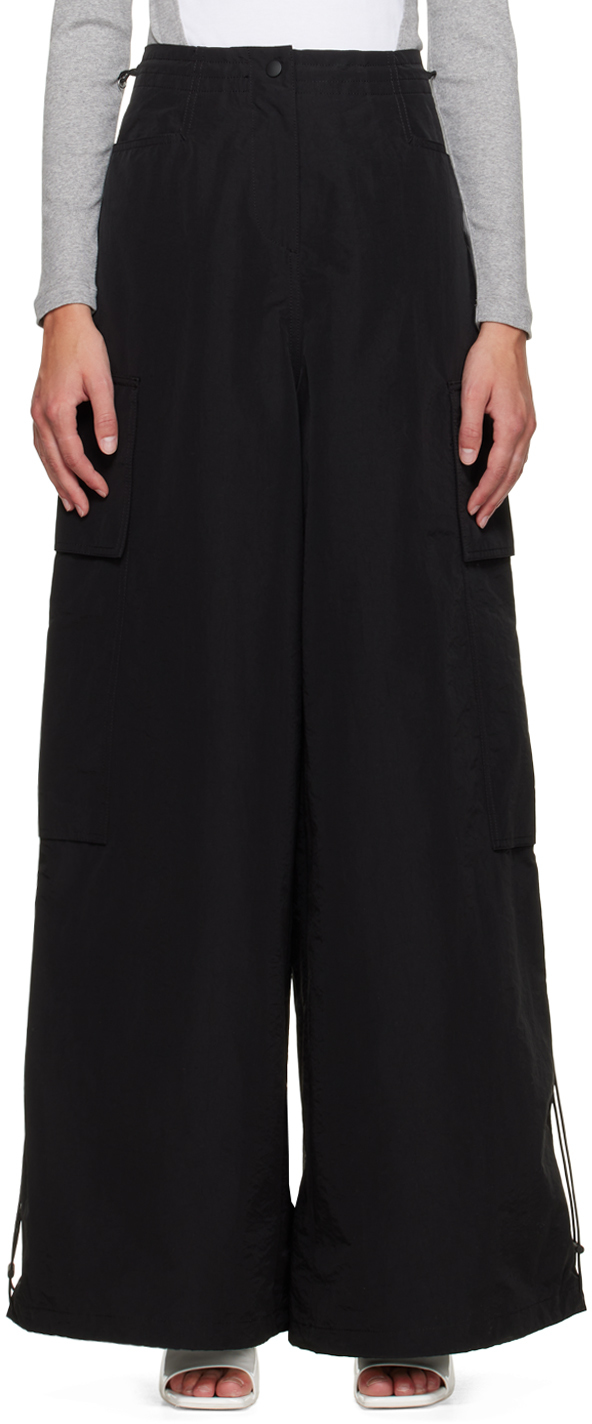 パンツ Palm Angels Wide-Leg Nylon Parachute Pants With Adjustable PALM ANGELS Nylon Parachute Pants Palm Angels