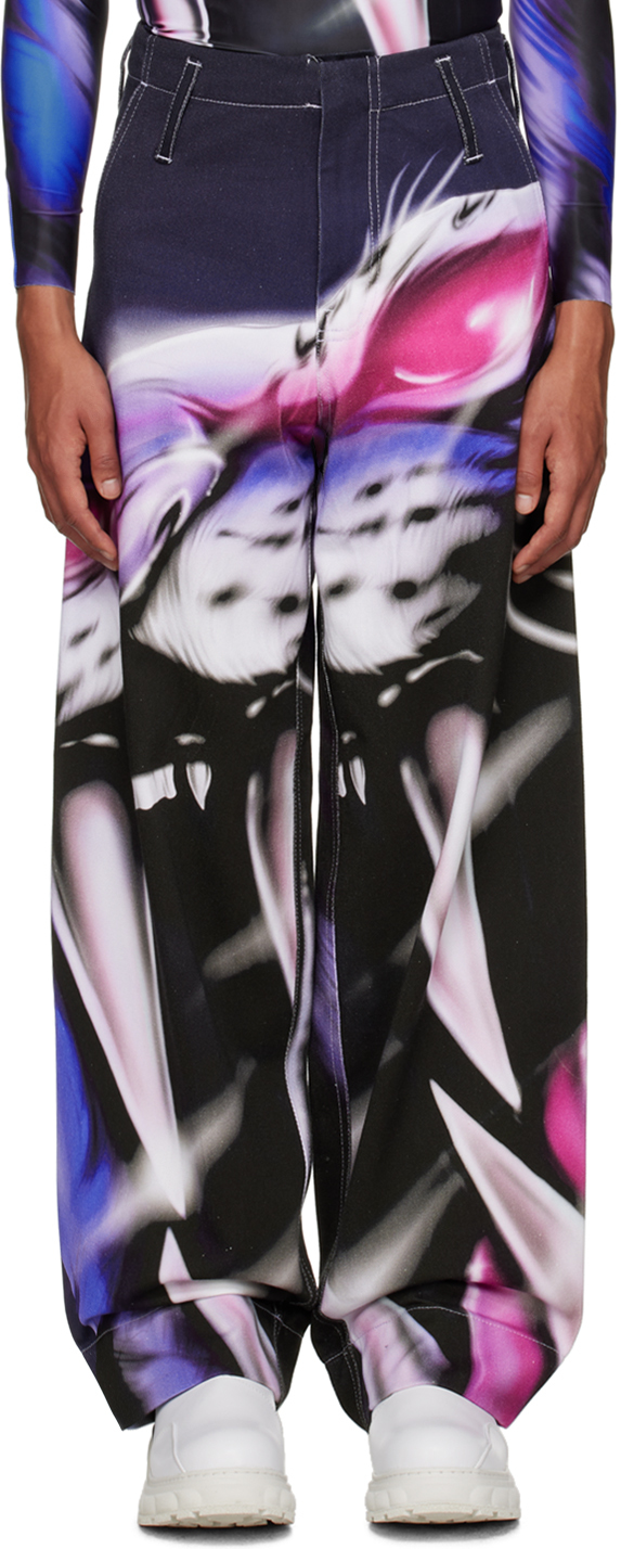 Gerrit Jacob: Purple Printed Jeans | SSENSE