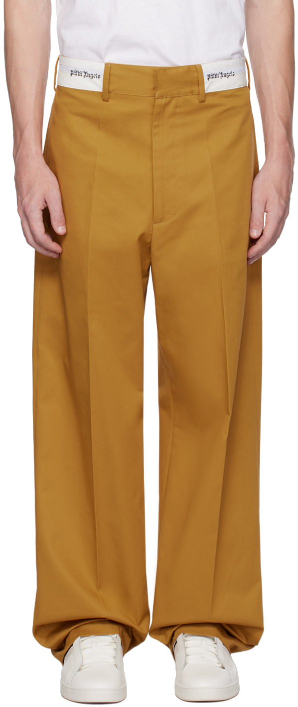 PALM ANGELS BEIGE SARTORIAL TROUSERS