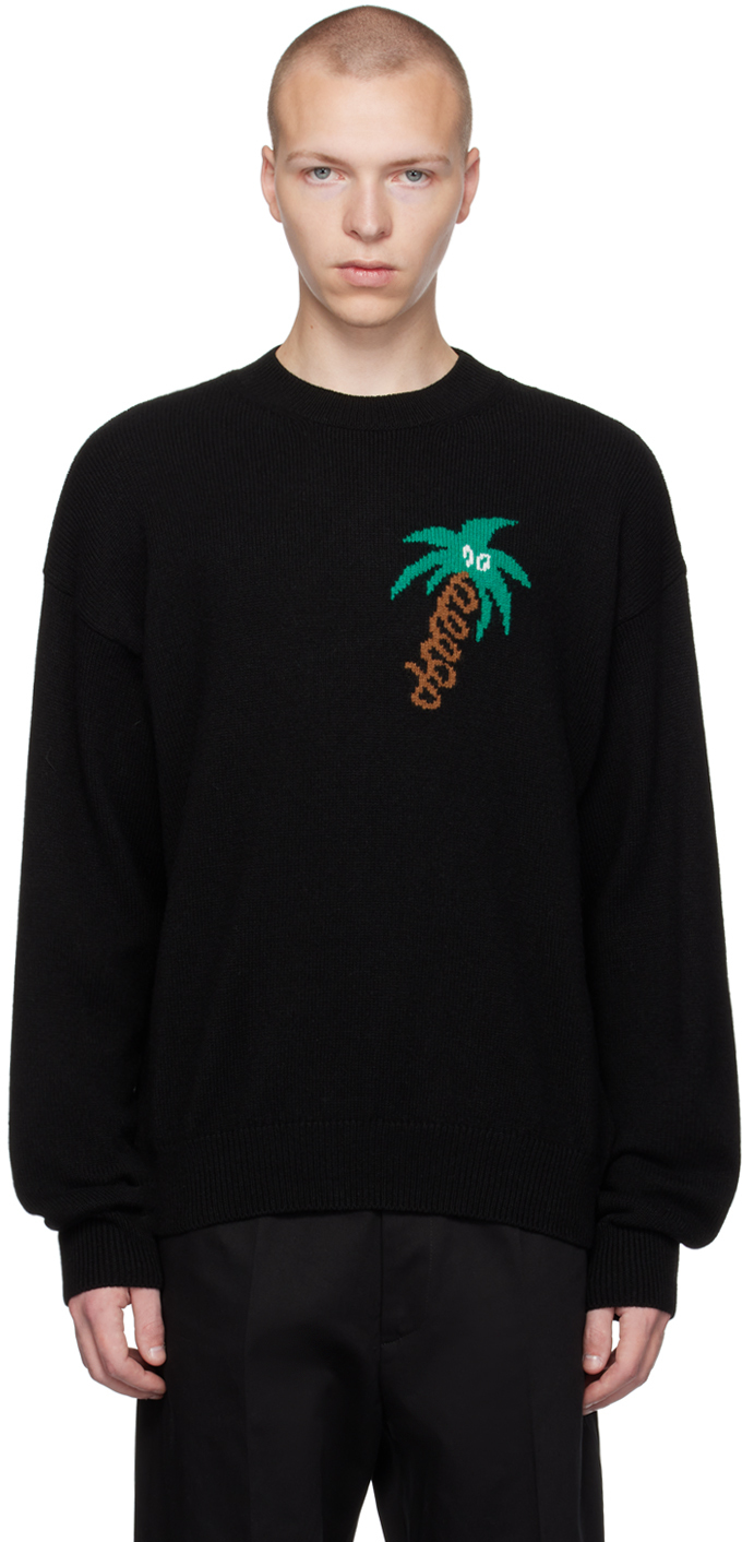 Palm Angels Sketchy Jersey Sweatshirt Black