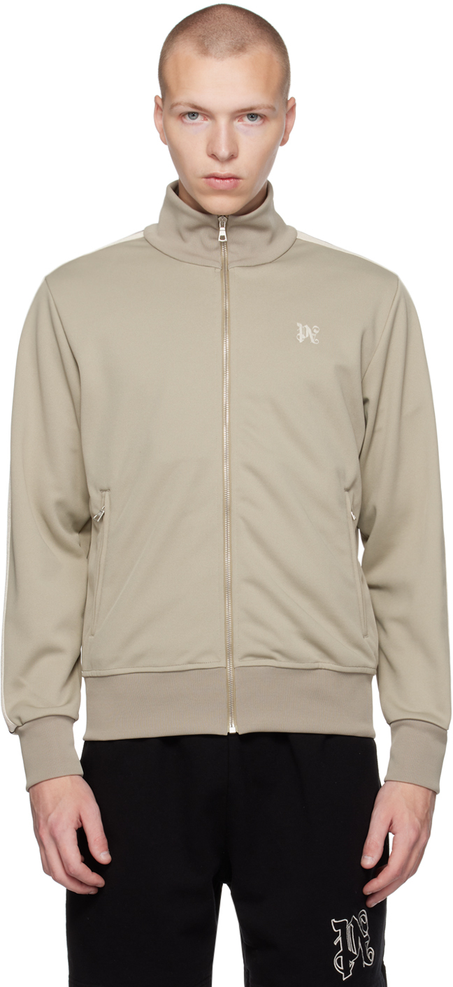 Monogram Track Jacket in grey - Palm Angels® Official