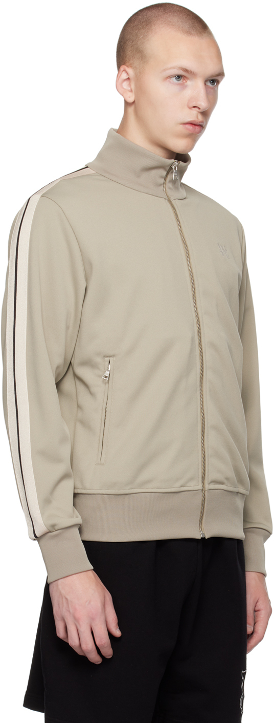 Palm Angels Gray Monogram Track Jacket In Dark Grey