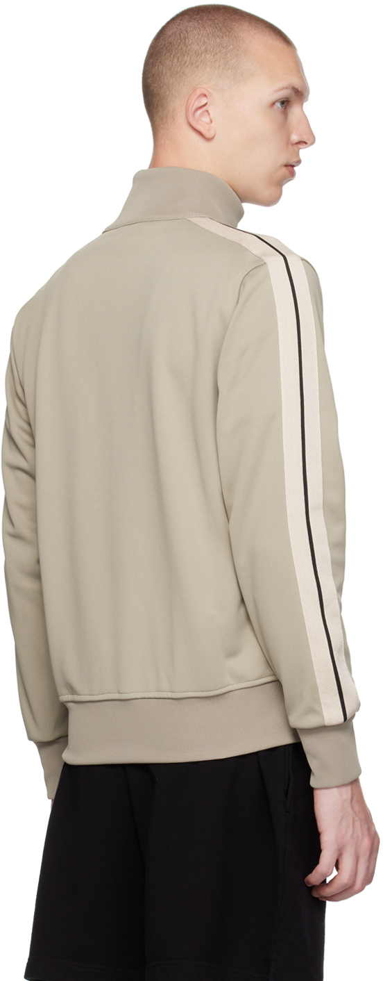 Palm Angels Gray Monogram Track Jacket In Dark Grey