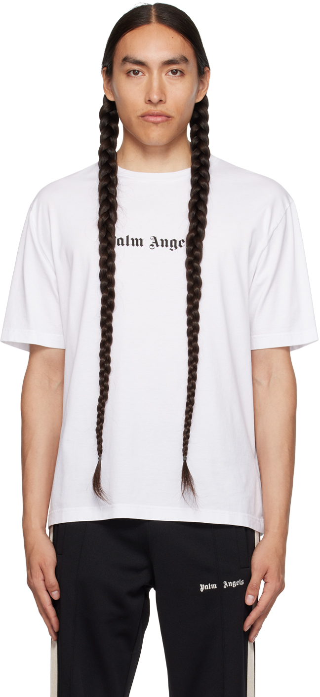 Palm Angels White Basic T-Shirt Palm Angels