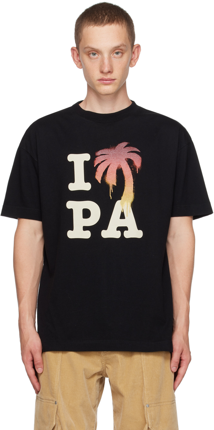 Palm Angels Black 'I Love PA' T-Shirt