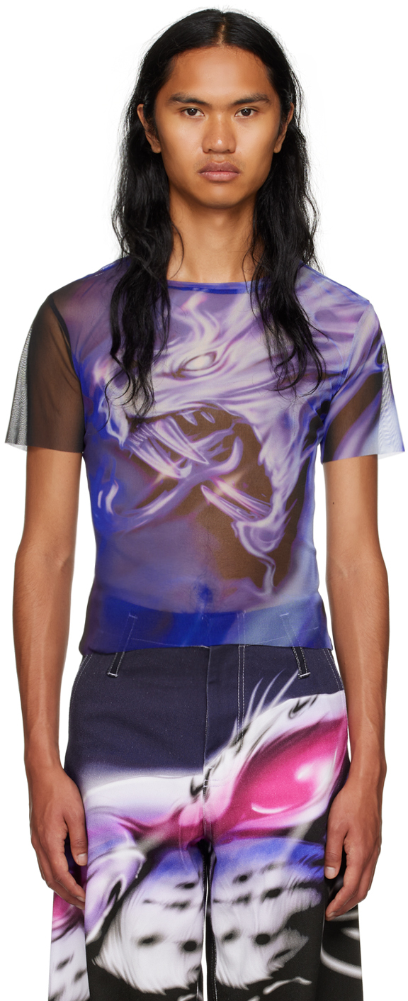 Gerrit Jacob Purple Printed T-shirt In Lilac