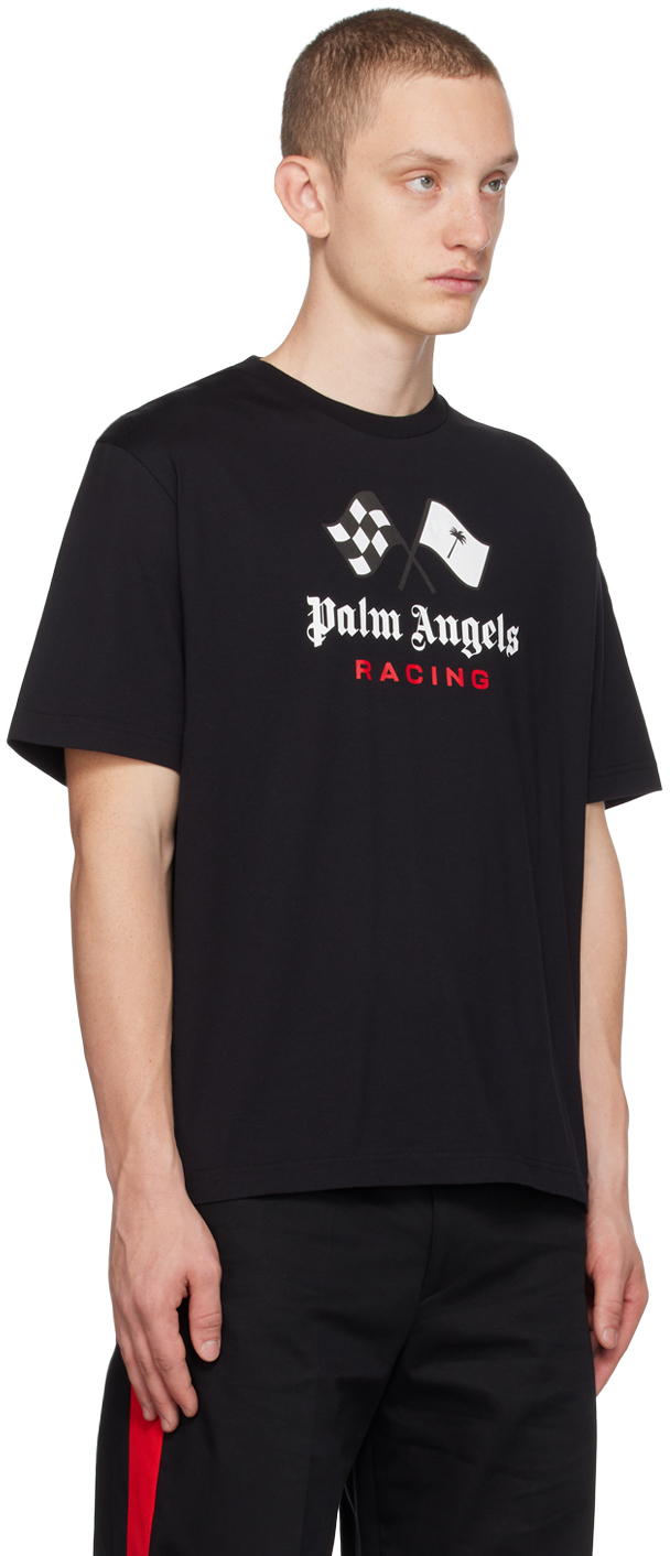 Palm Angels Black MoneyGram Haas F1 Edition 'Racing' T-Shirt