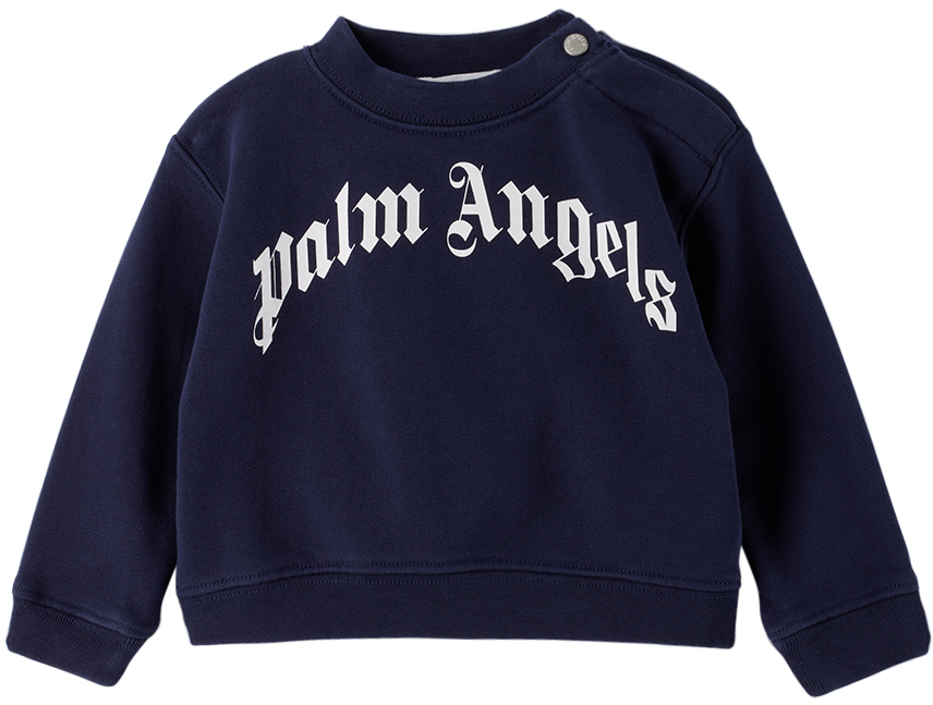 Palm Angels Baby Blue Intarsia Sweater