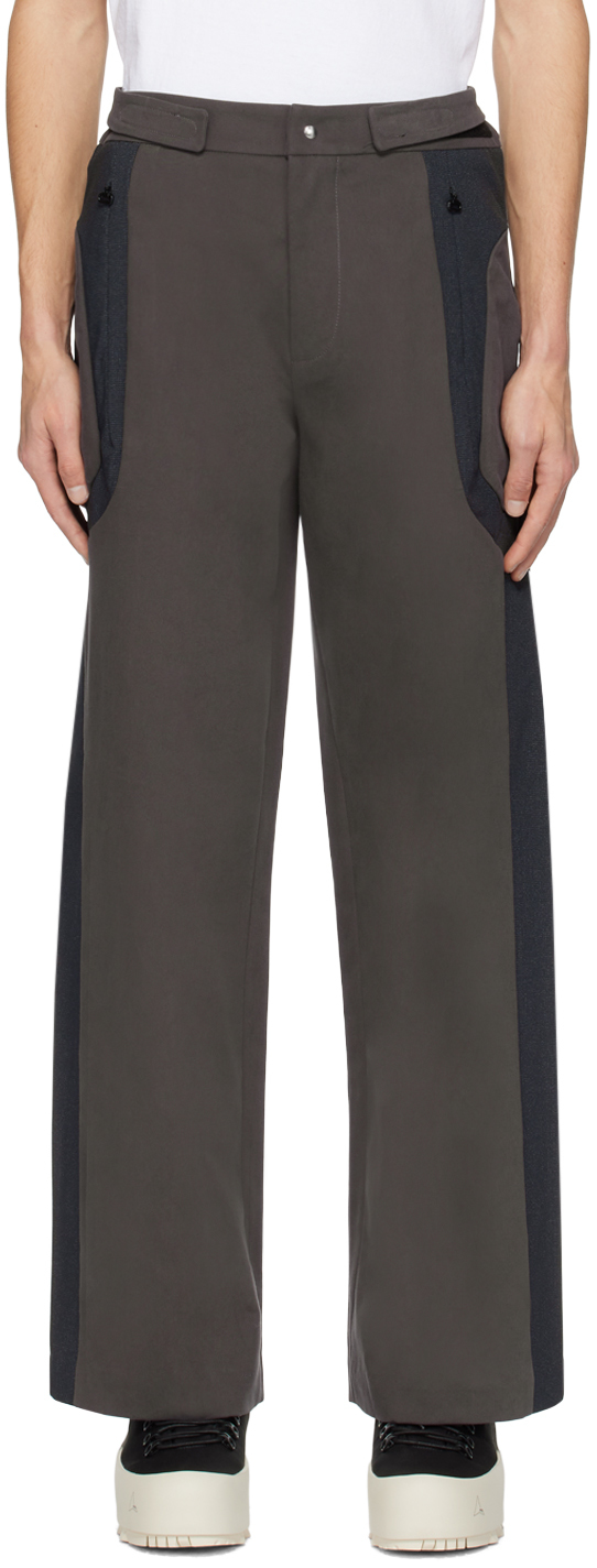 Taupe Dewal Trousers by _J.L - A.L_ on Sale