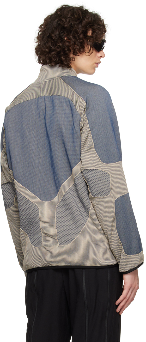 J.L - A.L _J.L - A.L_ Blue & Beige Liquid Track Jacket J.L - A.L _J.L - A.L_ Blue & Beige Liquid Track Jacket