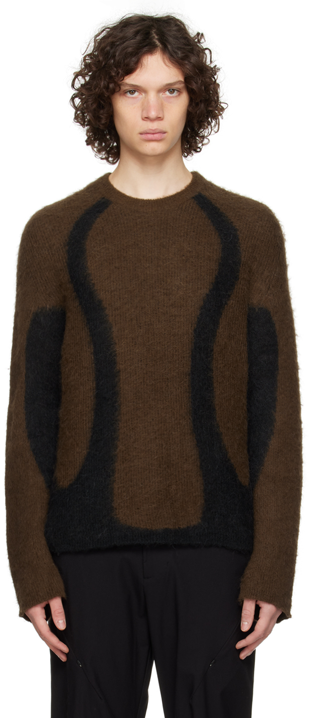 _J.L - A.L_: Brown & Black Liquid Sweater | SSENSE