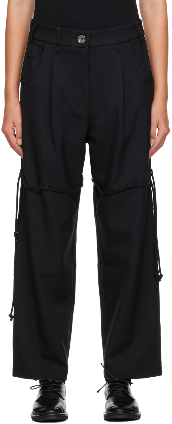 Shop Song For The Mute Black Straight-leg Trousers