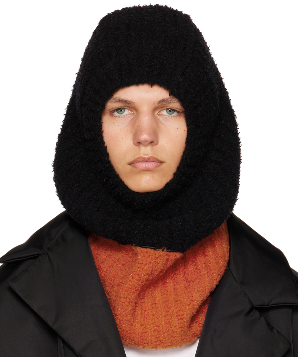 Black & Orange Oversized Balaclava