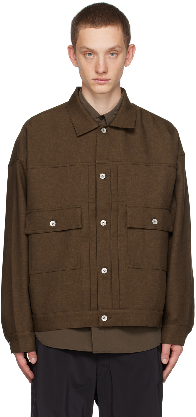 Brown Pleated Jacket
