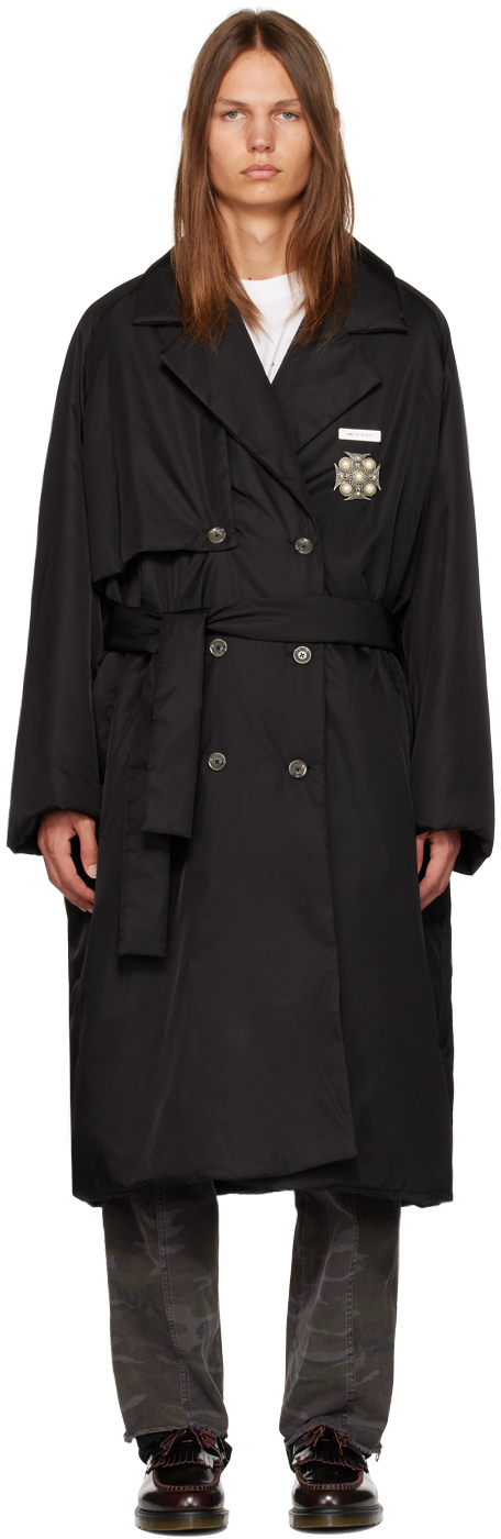Song for the Mute Black Padded Trench Coat