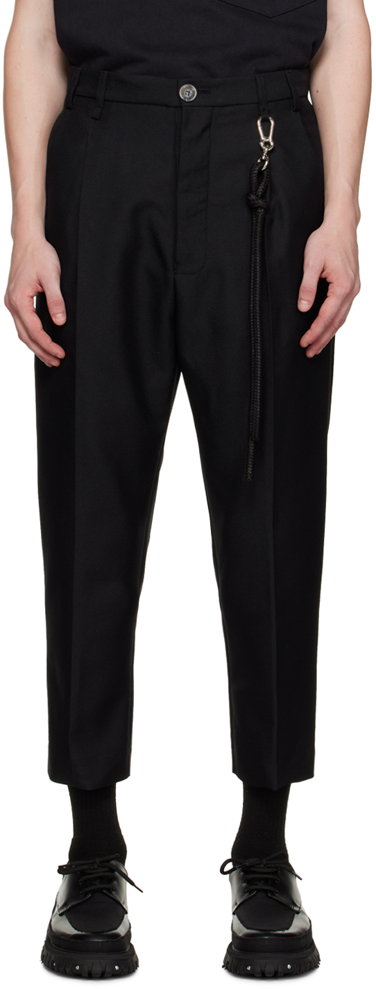 Song For The Mute Cropped Tailored Trousers In Black