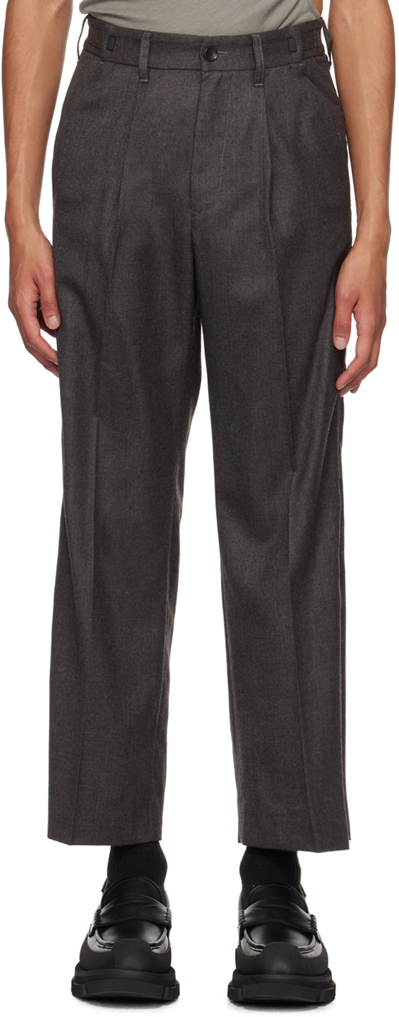 Gray Side Zip Trousers
