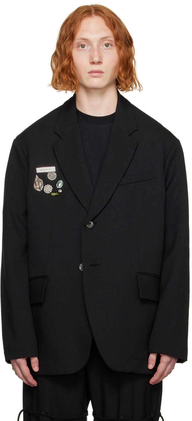 Black Square Blazer by Song for the Mute on Sale