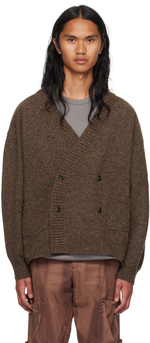 KidSuper Running Guys Mohair Cardigan [Brown] - M