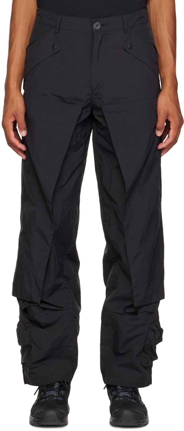 Black Cover Cargo Pants