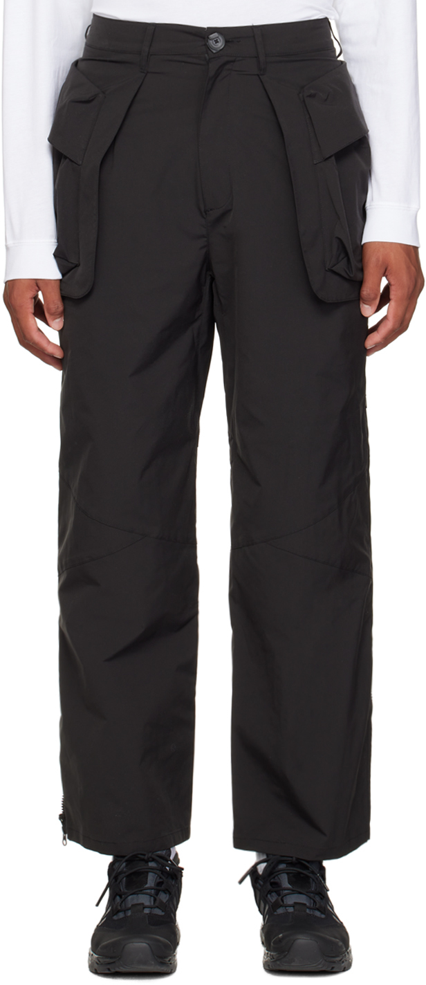 Black Zipper Cargo Pants