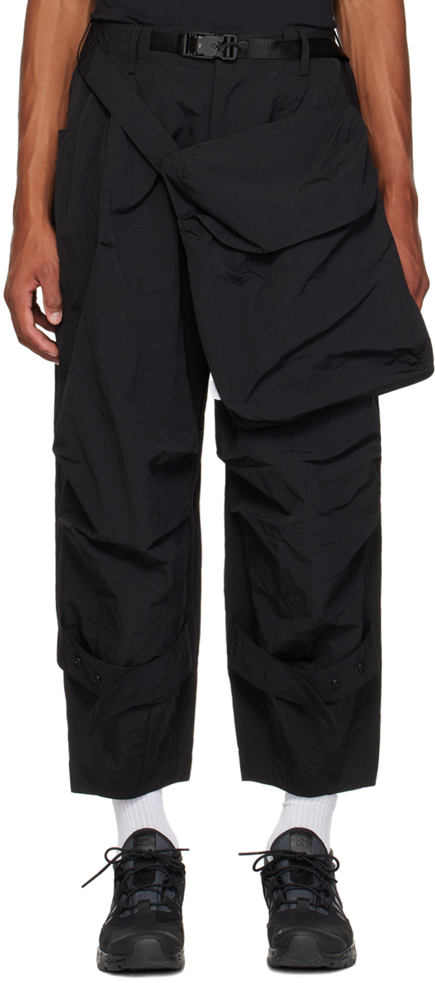 Archival Reinvent: Black Belted Cargo Pants | SSENSE